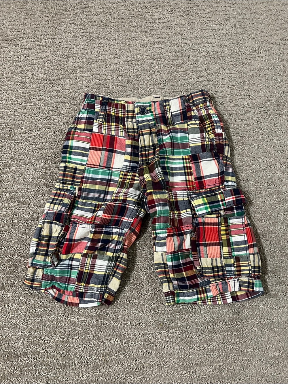 GAP Kid’s Multicolor Plaid Cargo Shorts